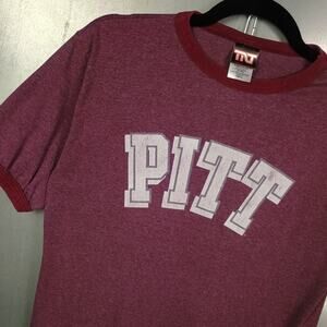 Pitt Panthers Pittsburgh College Vintage Ringer Shirt Small NCAA University